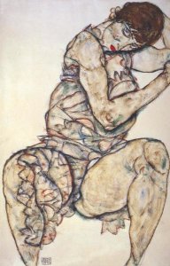 Egon Schiele - Seated Woman With Left Hand In Hair