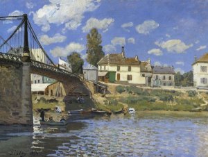 Alfred Sisley - Bridge At Villeneuve La Garenne