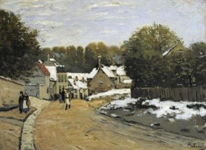 Alfred Sisley - Early Snow At Louveciennes