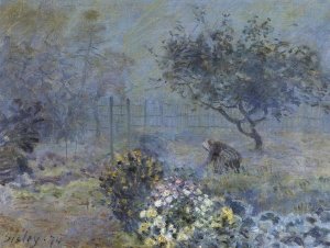 Alfred Sisley - Foggy Morning Voisins