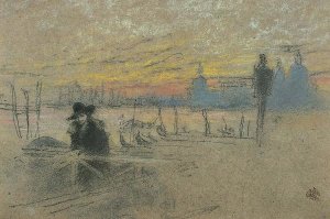 James McNeill Whistler - Sunset Red And Gold The Gondolier 1880