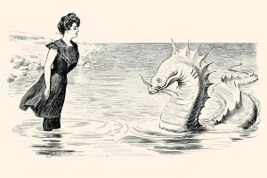 Charles Dana Gibson - No Wonder The Sea Serpent Frequents our Coast