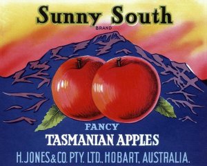 Retrolabel - Sunny South Tasmanian Apples