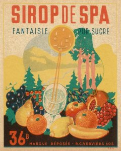 Vintage Booze Labels - Sirop de Spa