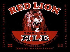Vintage Booze Labels - Red Lion Ale
