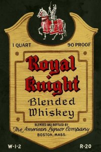 Vintage Booze Labels - Royal Knight Blended Whiskey