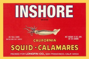 Retrolabel - Inshore Brand Squid - Calamares