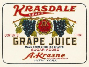 Retrolabel - Kransdale Brand Grape Juice