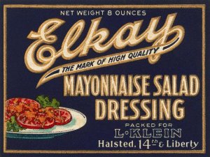 Retrolabel - Elkay Mayonnaise Salad Dressing