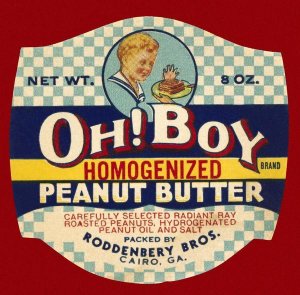 Retrolabel - Oh! Boy Homogenized Peanut Butter