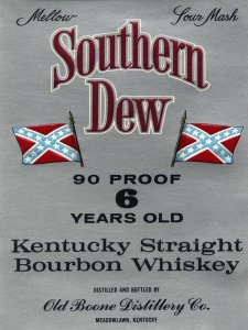 Vintage Booze Labels - Southern Dew Kentucky Straight Bourbon Whiskey