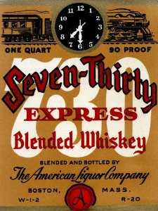 Vintage Booze Labels - Seven-Thirty Express Blended Whiskey