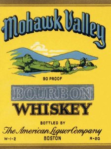 Vintage Booze Labels - Mohawk Valley Bourbon Whiskey