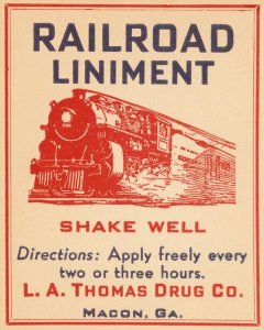 Vintage Booze Labels - Railroad Liniment