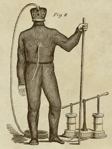 Inventions - Diving Gear with Suit and Air Pump