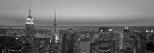 Richard Berenholtz - Midtown Manhattan at Sunset, Black and White