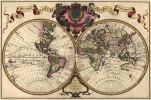 Guillaume de L'Isle - World Map Prepared for then French King