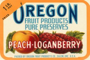 Retrolabel - Peach - Loganberry Preserves Cropped