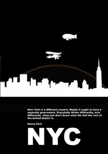 NAXART Studio - New York Night Poster