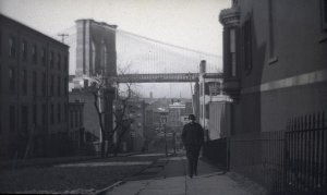 George Bradford Brainerd - Street Scene Near Brooklyn Bridge, ca. 1872-1887