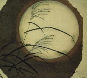 Utagawa Hiroshige (Ando) - Wind Blown Grass Across the Moon, 19th century