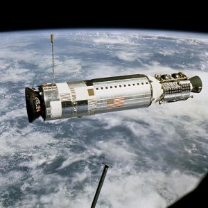 NASA - Agena Target Docking Vehicle Viewed from Gemini 12, 1966