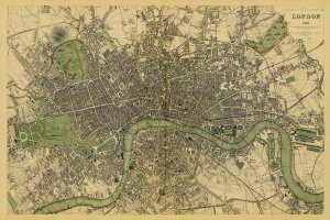 Society for the Diffusion of Useful Knowledge - London, England, 1843 - Tea Stained