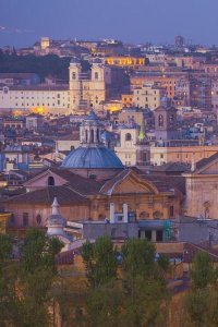 Miles Ertman - View of the historic center of Rome at night (left)