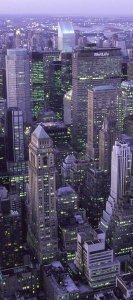 Unknown - Manhattan at night, New York (center)