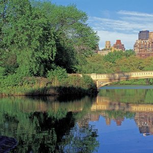 Richard Berenholtz - Bow Bridge and Central Park West View, NYC (center)