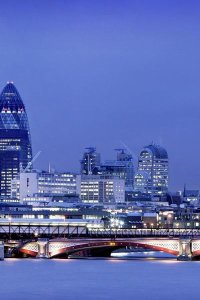 Unknown - River Thames and London cityscape at dusk (right)