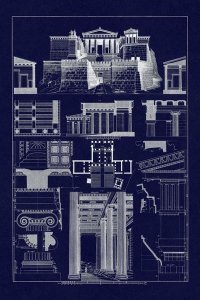 J. Buhlmann - The Propylaea of the Acropolis at Athens (Blueprint)