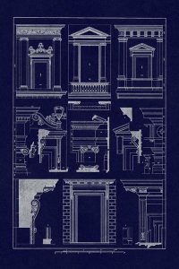 J. Buhlmann - Windows of Palazzo Non Finito, Palace and House at Rome (Blueprint)