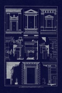 J. Buhlmann - Windows of Palazzo Non Finito, Palace and House at Rome (Blueprint)