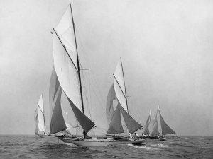 Edwin Levick - Sailboats Sailing Downwind, CA. 1900-1920
