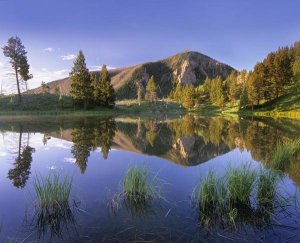 Tim Fitzharris - Bunsen Peak reflected in lake, Yellowstone National Park, Wyoming