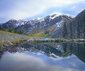 Tim Fitzharris - Pond and mountains, Maroon Bells-Snowmass Wilderness Area, Colorado
