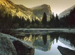 Tim Fitzharris - Mt Watkins reflected in Mirror Lake, Yosemite National Park, California
