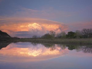 Tim Fitzharris - Storm clouds over South Llano River, South Llano River State Park, Texas