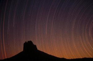 Tim Fitzharris - Startrails over Shiprock in the four corners region of the Southwest, New Mexico