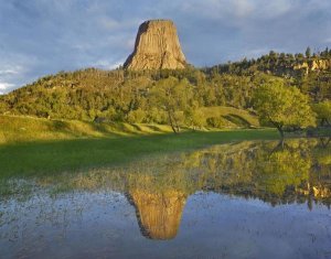 Tim Fitzharris - Devil's Tower National Monument showing famous basalt tower, sacred site for Native Americans, Wyoming