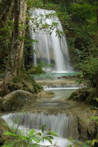 Thomas Marent - Seven Step Waterfall in monsoon forest, Erawan National Park, Thailand