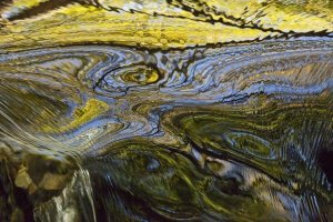 Colin Monteath - Autumn patterns in small waterfall, Canterbury, New Zealand