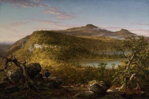 Thomas Cole - A View of the Two Lakes and Mountain House, Catskill Mountains, Morning, 1844