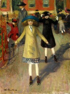 William Glackens - Children Rollerskating, ca. 1912-14