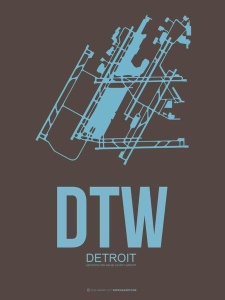 NAXART Studio - DTW Detroit Poster 1