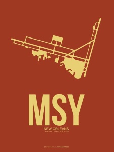 NAXART Studio - MSY New Orleans Poster 1