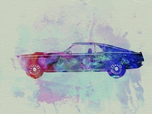 NAXART Studio - Ford Mustang Watercolor 1