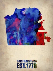 NAXART Studio - San Francisco Watercolor Map