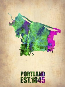NAXART Studio - Portland Watercolor Map